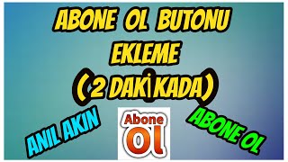 Youtube Vi̇deolarimiza Abone Ol Butonu Ekleme