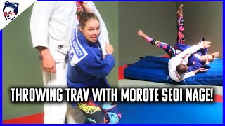 Ronda Throws Travis Browne With A Morote Seoi Nage Ronda Rouseys Dojo