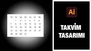 Adobe Illustratorda Takvim Tasarlama Tipografi