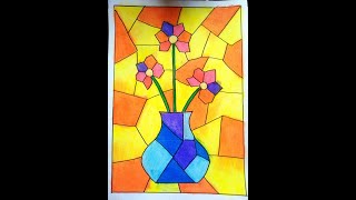 Cubism Art Flower Pot Cubism Art For Wall Hanging Ideas Diy Wall Art