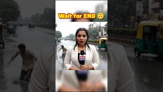 Unexpected Pothole Fall Caught On Camera Delhi Rain Comedy Clip