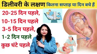 डलवर क लकषण 20-25 दन 10-5,दन 2-3 दन 1 दन य कछ घट रह गए ह Symptoms Of Delivery