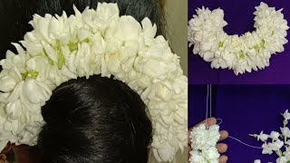 How To Make Jasmine Flower Garland In 5 Minutes Malligai Poo Kattuvadhu Eppadi Jasmine Venigajra