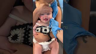Babys First Ear Piercing, The Little Smile Before Momlife Heart Full