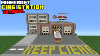 Minecraft Tutorial: How To Make A Fire Station (Quick And Easy)