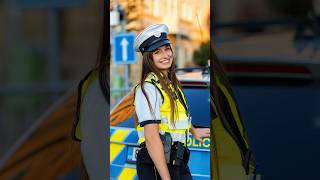 Arrest Me Pleasei Surprised A Beautiful Policewoman With A Photo