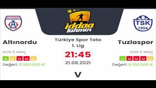 İddaa Tahminleri Altınordu Tuzlaspor 21 Ağustos 2021