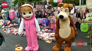 Badut Masha Cantik & Boneka Beruang Lucu Masha And The Bear Clowns Costume Boneka Mampang