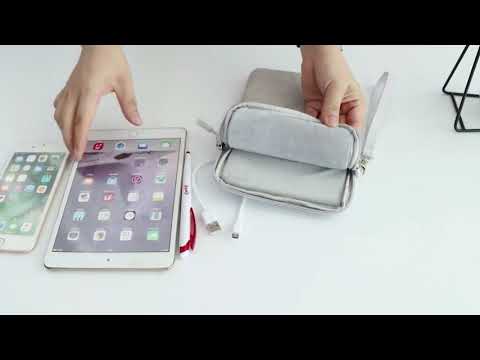 Túi chống sốc đựng iPad, máy tính bảng 2 ngăn kèm khe cắm bút, có quai xách nhiều size 8in - 11in