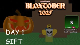 How To Get Day 1 Halloween Gift In Retrostudiobloxtober Event