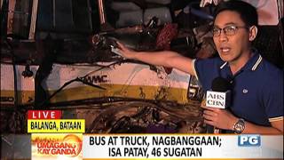 1 Patay, Higit 40 Sugatan Sa Salpukan Ng Bus, Truck