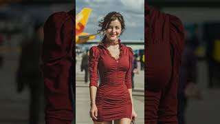 Trending Airhostess Look Russian Girl Street Walk