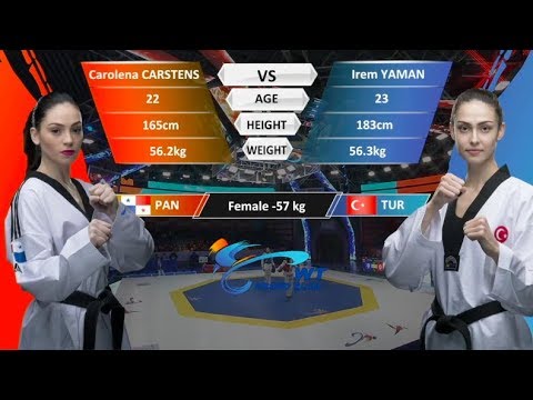 F-57kg| Irem Yaman(TUR) VS Carolena Carstens(PAN) | 2017-2018 Season WT Grand Slam Finals