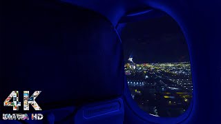 Takeoff & Landing Dark Screen Airplane Ambience | Flight Attendant | Call Ding |