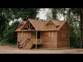 Building Craft Bamboo House With Private Underground Secret Living Room