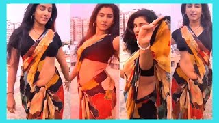 Glamorous Beauty Anchor Vishnu Priya Hot Navel Show Stunning Dance Poses Video
