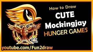 Cute Mockingjay Hunger Games - How To Draw Easy Things - Fun2Draw How To Draw Lessons