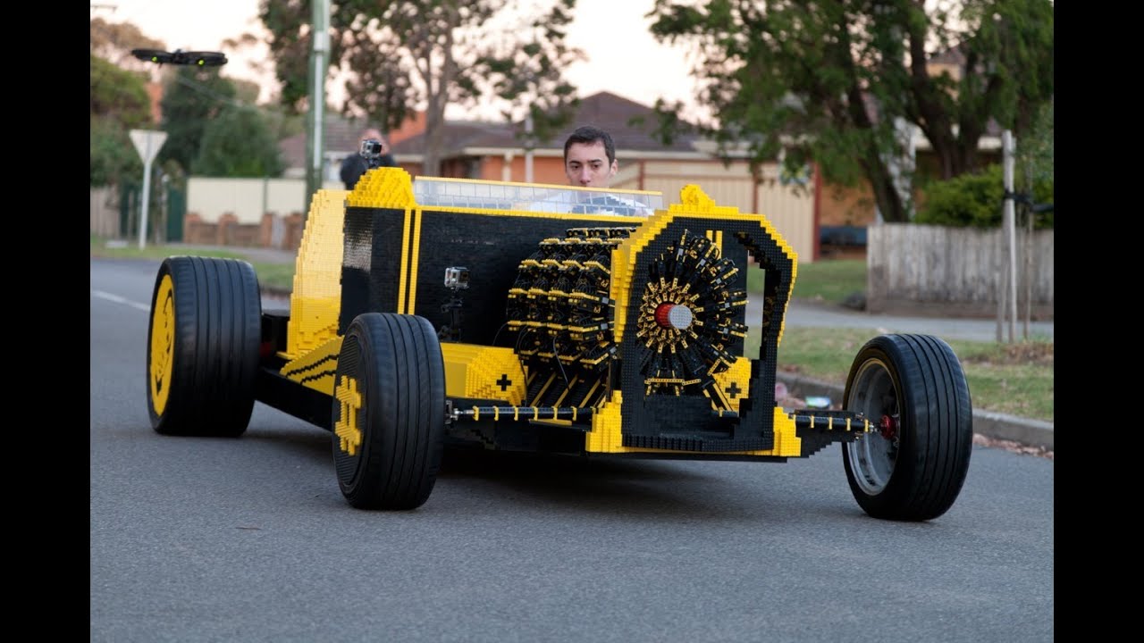 Life Size Lego Car Powered by Air - YouTube