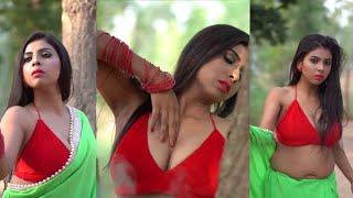 Anamika In Red Bikini Blouse Ii Saree Sundori Ii Saree Lover