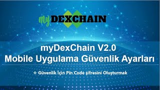 Dexchain V.2.0 Uygulama Güvenlik Ayarları Pin Code