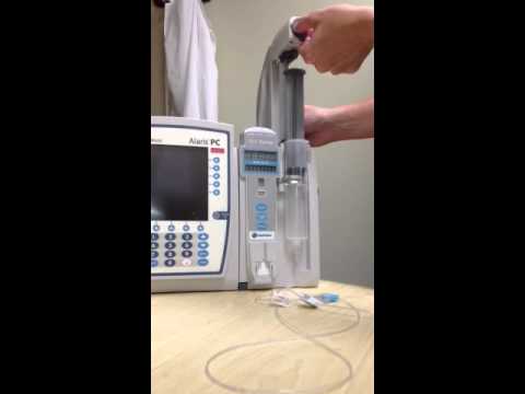 alaris pump syringe loading