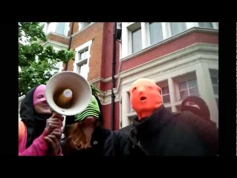 Free Pussy Riot at the Russian Embassy in London 23rd April 2012