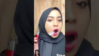 Cute Muslim Girl Vape Tricks Hookah Bar Hijab Girl Smoking