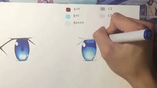 How to Color Anime Eyes with Copic Markers (Beginner Tutorial)