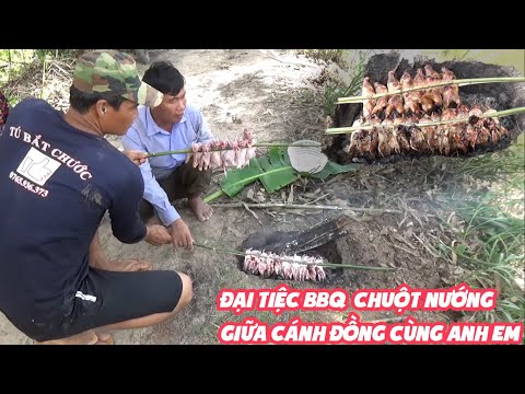 Đại Tiệc BBQ Chuột Nướng Giữa Ruộng Sau Một Ngày Đi Săn