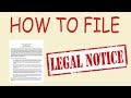 How to File Legal Notice | HINDI - कानूनी नोटीस कैसे दे