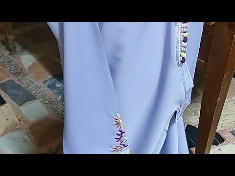 فصالة جلابة مطروزة لبنت  10 و 11 سنة متقونة للمبتدئات 2023 #خياطة