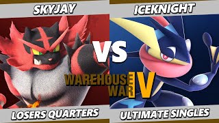 Warehouse War 4 Top 8 - Skyjay Incineroar Vs. Iceknight Greninja Smash Ultimate - Ssbu