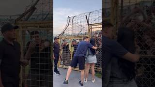 Juninho Manella Y Roxanna Somoza Llegando Al Estadio De San Pedro Su Para El Partido Honduras Brasil