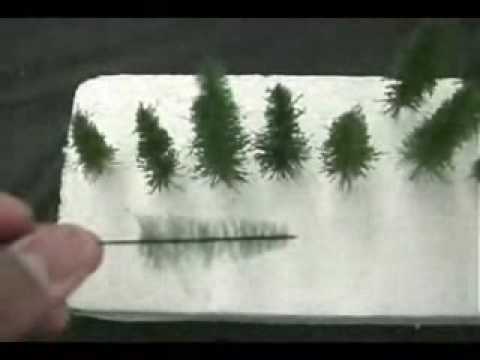 How to make Loren's Amazing Z scale Trees - YouTube