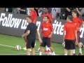 Louis van Gaal Hi-5's, Rooney & Manchester United 7-22-14 in California