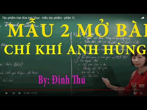 Viết mở bài cho đoạn trích chí khí anh hùng