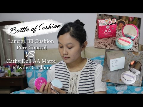 Laneige BB Cushion Pore Control vs Cathy Doll AA Matte Powder Cushion - YouTube