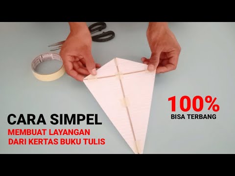 Cara membuat layangan dari kertas buku tulis