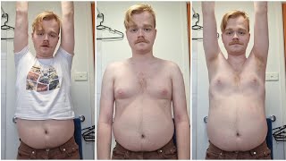Fat Boy Trying On A Tight Shirt With Belly Play And Jiggling
