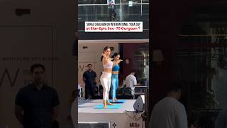 Sonal Chauhan On International Yoga Day At Elan Epic