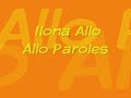 Ilona Allo Allo Paroles