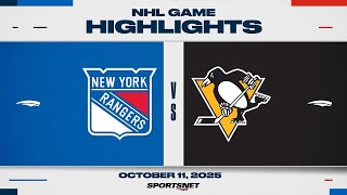 Nhl Highlights Rangers Vs. Penguins - October 11, 2025