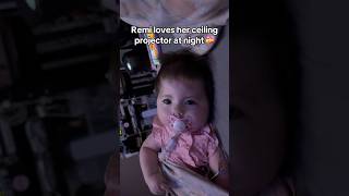 Remi Loves Her Ceiling Projector At Night