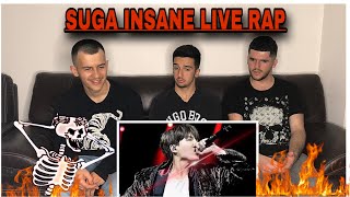 Fnf Reaction To Bts Suga Rap Live Compilation Pt.1 Insane Fast Raps