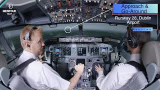 Boeing 737 Low Level Go-Around Windy Approach