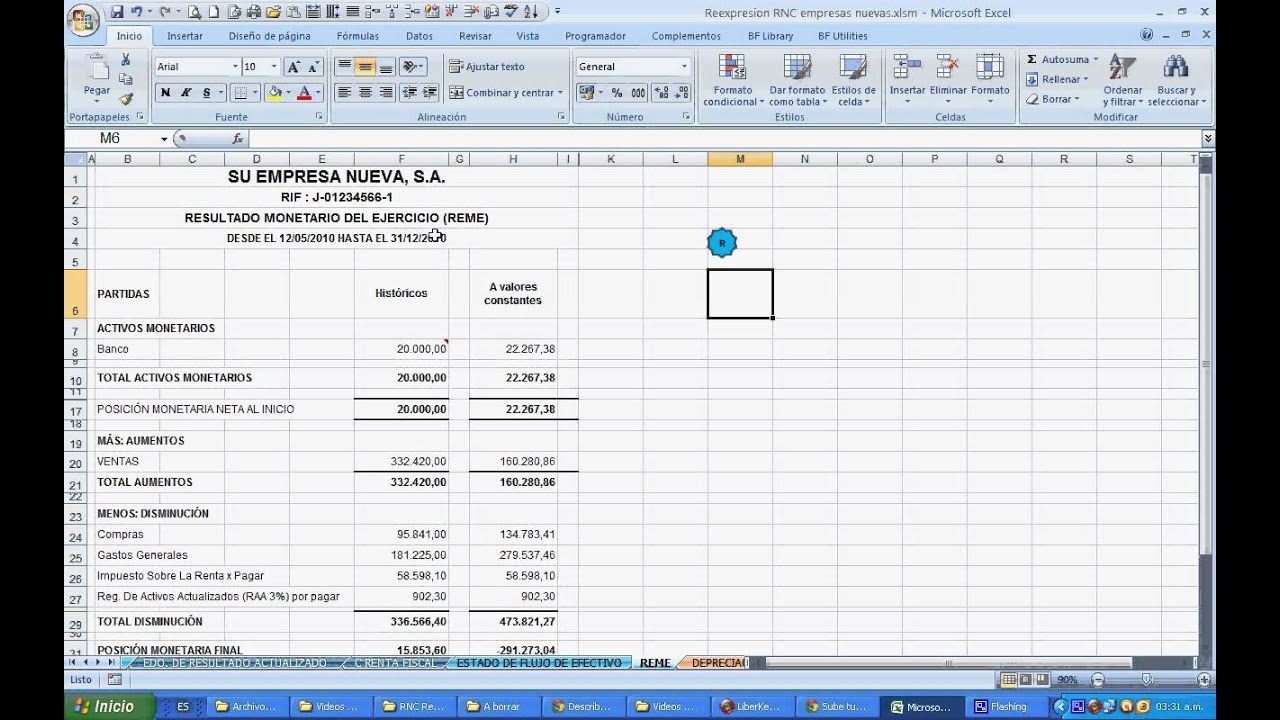 formatos estados financieros excel