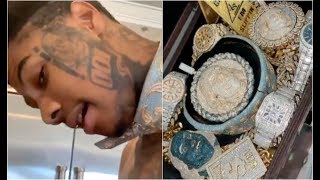 Blueface Doesn't Understand Why Jewelry Collection Is Better Than Other Rappers