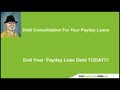 Debt Consolidation For Payday Loan