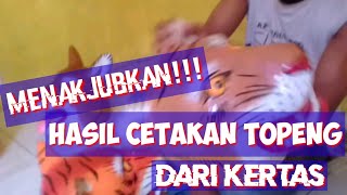 Topeng Kertas Kepala Harimau
