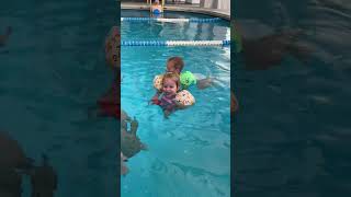 Swimming For The First Time With Arm Floaties